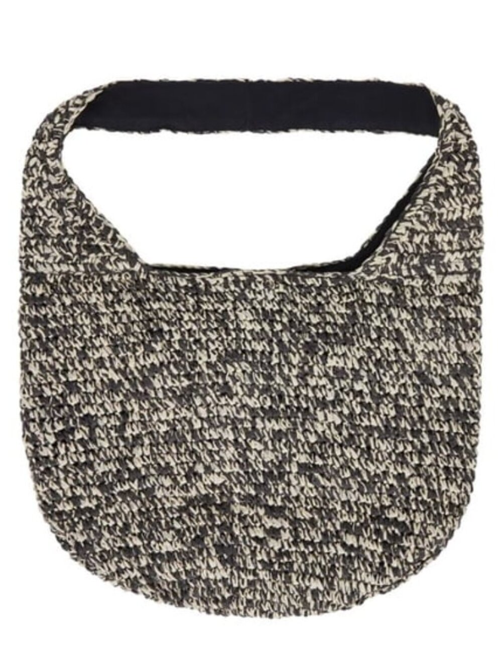 Banana Republic Raffia Tote - Beige Black Woven Straw Hobo Shoulder Bag